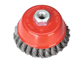 4inch trese knotted fil tas bwòs metal pwòp
